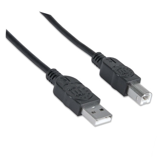Cable Manhattan USB V2.0 A-B 0.9M Negro