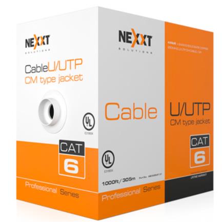 CABLE NEXXT SOLUTIONS Nexxt Professional Cat6 UTP 4P 24AWG CM 305m Gris