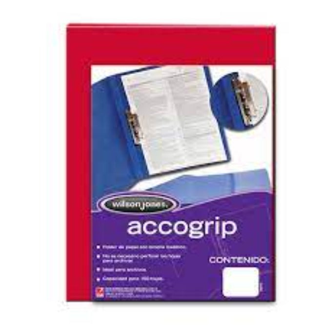 Carpeta Acco Grip T3 Sh-971 Oficio Rojo C/4