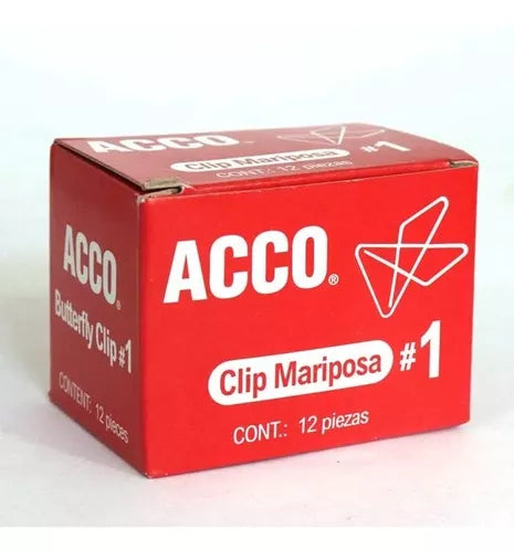 Clip Acco Gigante No.1 Inoxidable 12clips