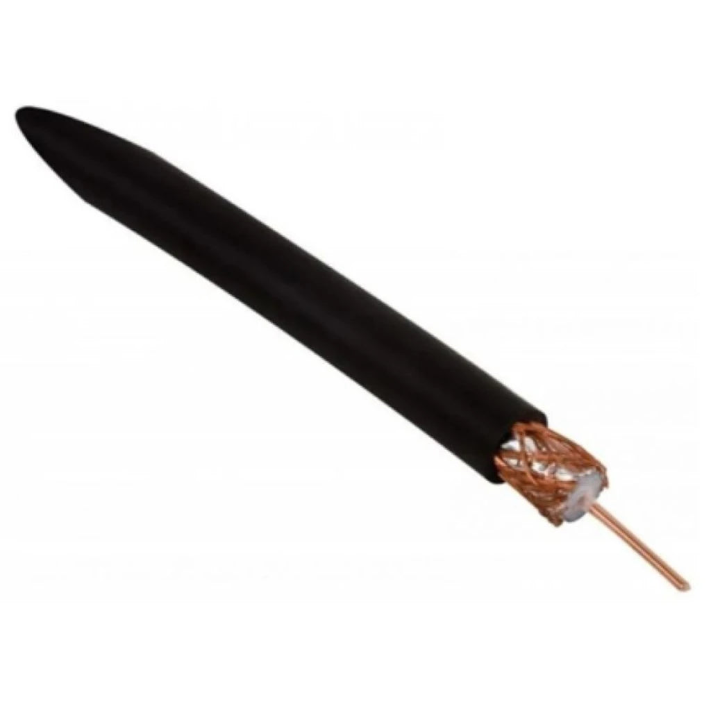 Cable Coax RG6 C/60% Malla de Cobre Negro 305M