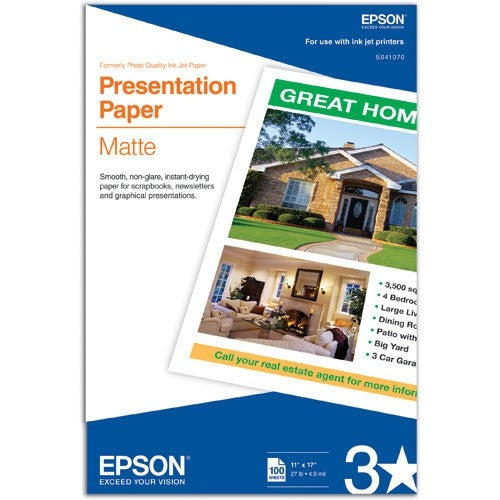 Papel epson 11"x17" b calidad fotografica dpi 720 14