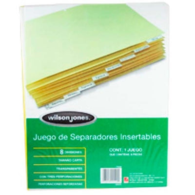 Separador Acco Ie-80 Wilson Jones 6128 Carta 8 Divisiones