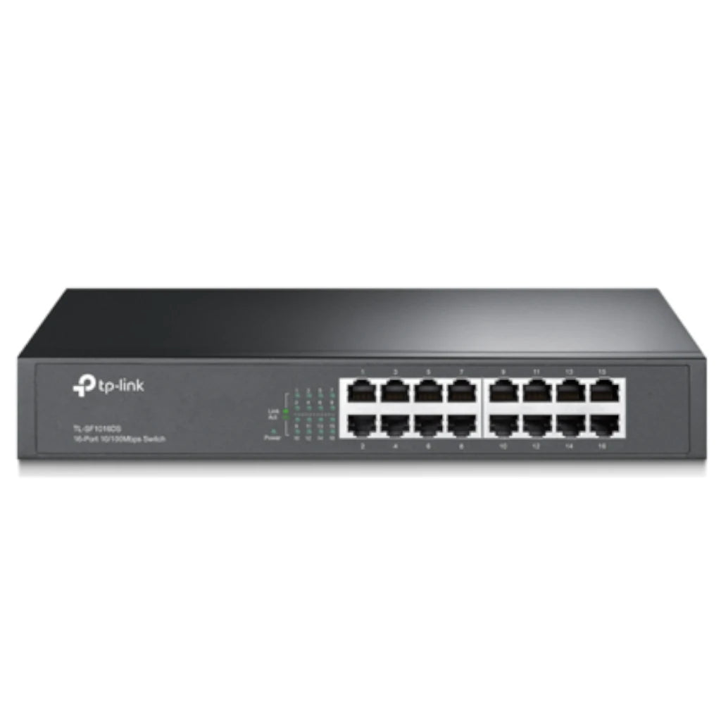 Switch TP-Link 16-Port 10/100 Mbps Switch 16× 10/100 Mbps RJ45 Ports 1U 13-inch Rack-mountable Steel Case