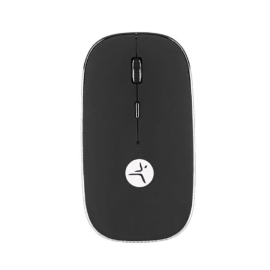 Mouse Techzone Recargable Negro Con Nano Receptor Tipo C Y Usb A Mouse Pad Incluído