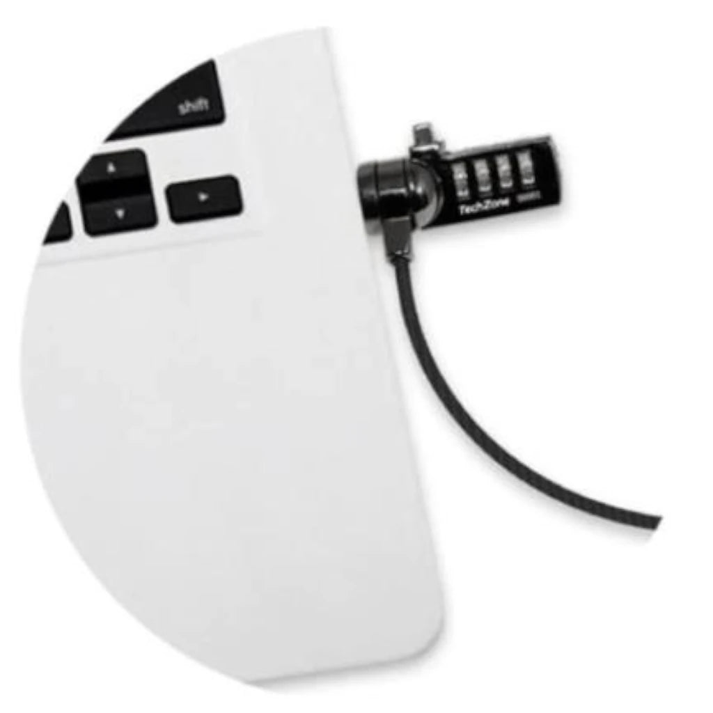 Candado de Seguridad TechZone con Combinación Tipo T Cerradura de 4 dígitos Acero Inoxidable Recubierto de Vinil