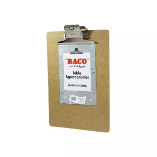 Tabla Baco Clip Madera Carta