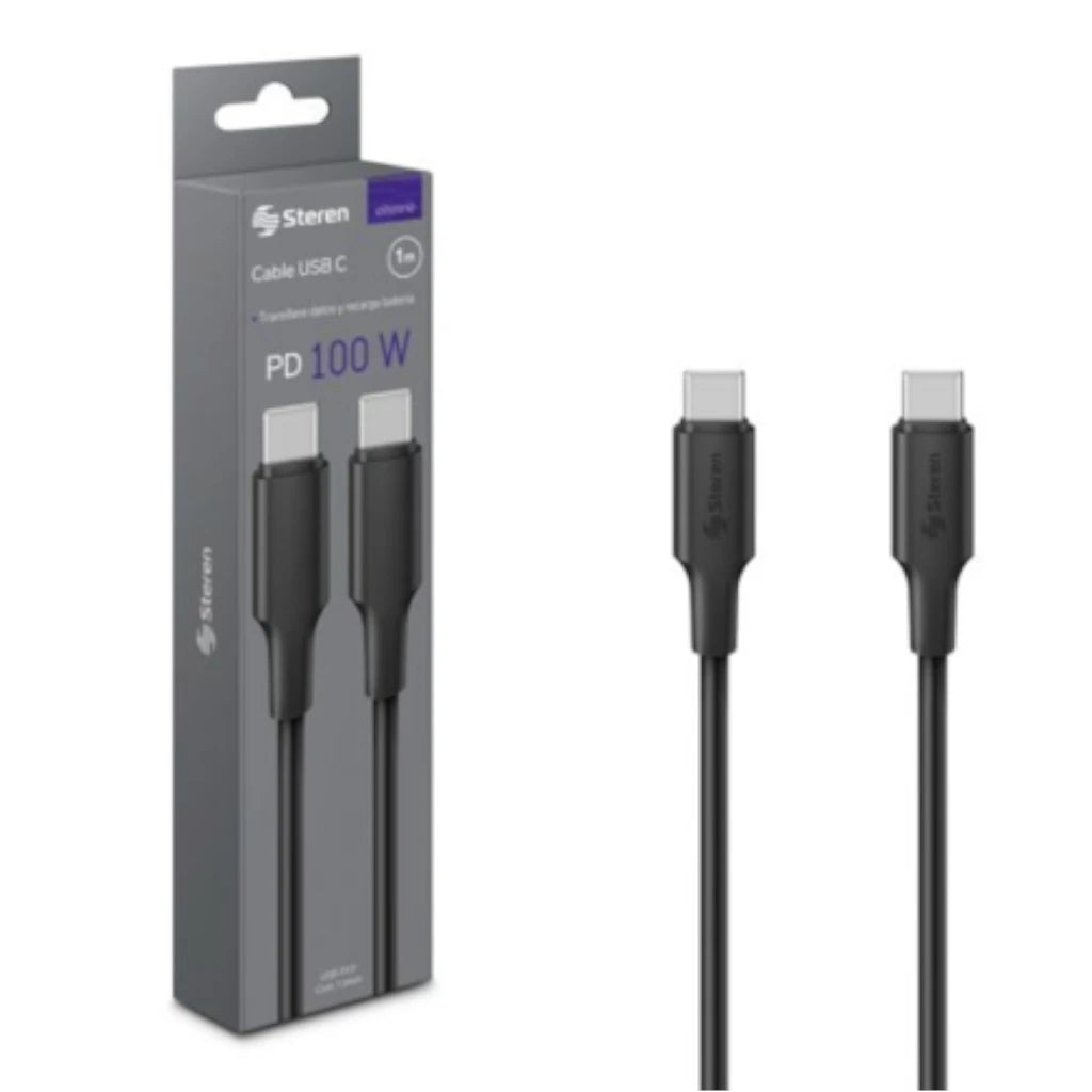 Cable Steren USB C a USB C 100W