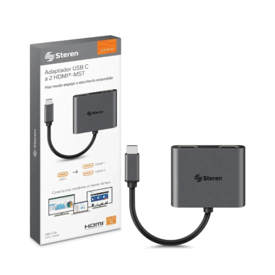 Adaptador Steren Usb C A Hdmi Dual
