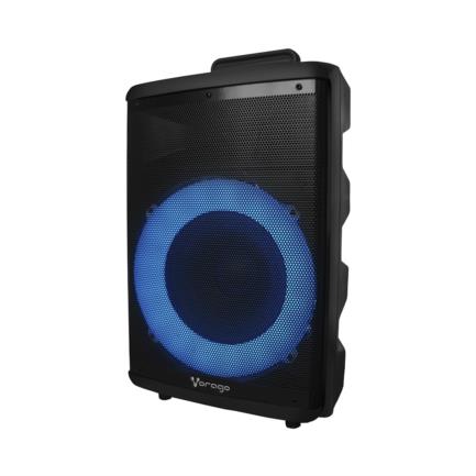 Bafle Vorago KSP-302 8" Recargable Bluetooth Karaoke Micrófono Control Remoto Color Negro