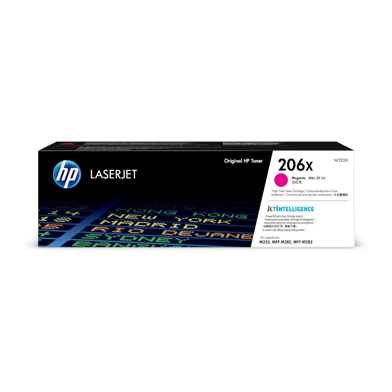 Tóner Original HP 206X Magenta | Alto Rendimiento 2,450 Pág.