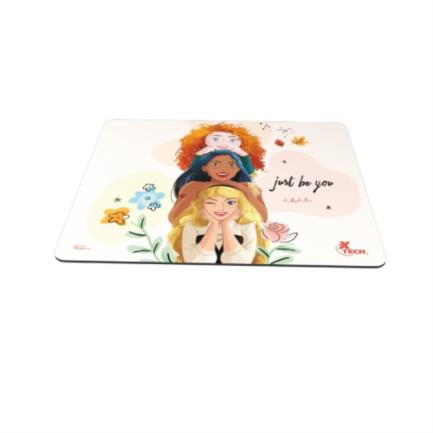 Mousepad Princesas Disney con cable XTech XTA-D100PS - Superficie para maxima precision - Base de goma antideslizante
