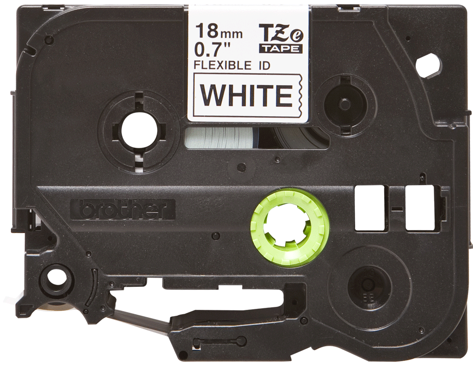 Cinta Brother TZEFX241 Negro sobre Blanco Flexible 3/4