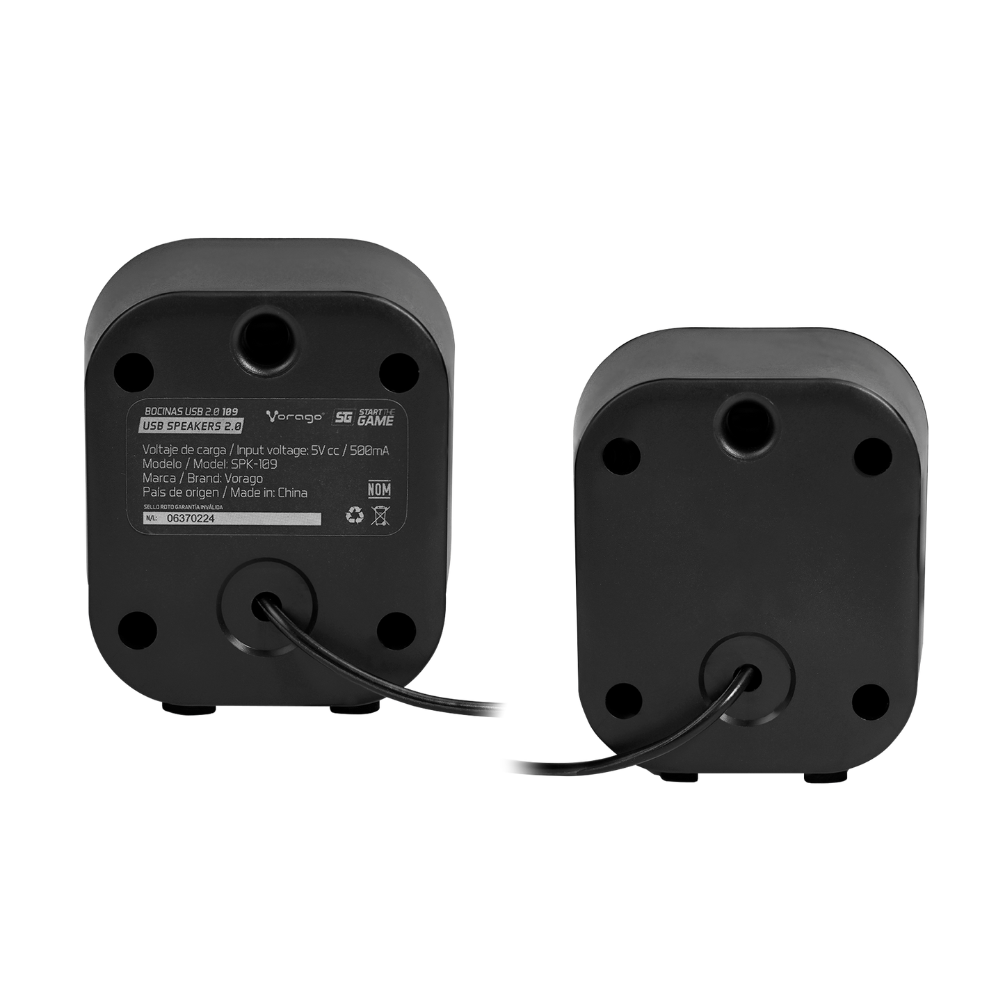 BOCINAS VORAGO START THE GAME SPK-109 RGB / USB PARA COMPUTADORA / 2.2WATTS