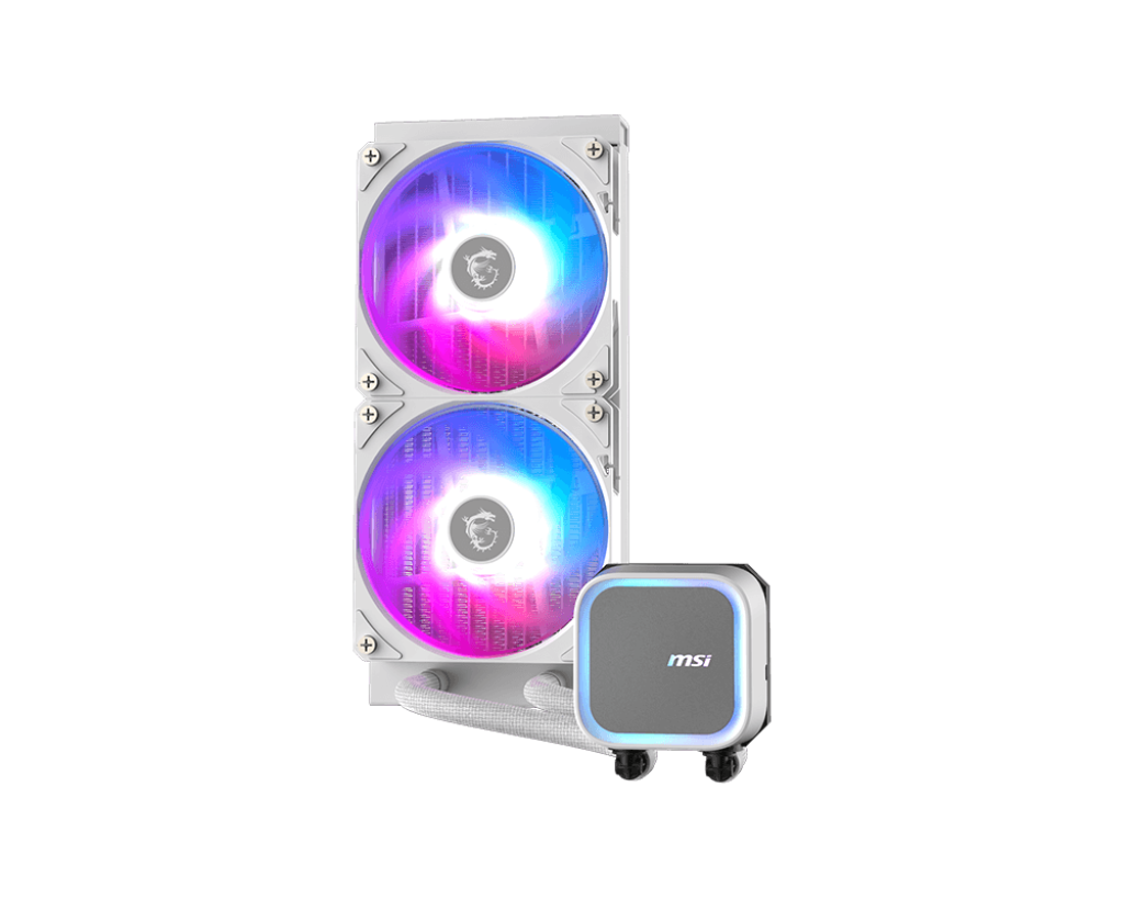 Enfriamiento Liquido MSI MAG CORELIQUID A13 240 para CPU 2x 120mm hasta 2000RPM Blanco