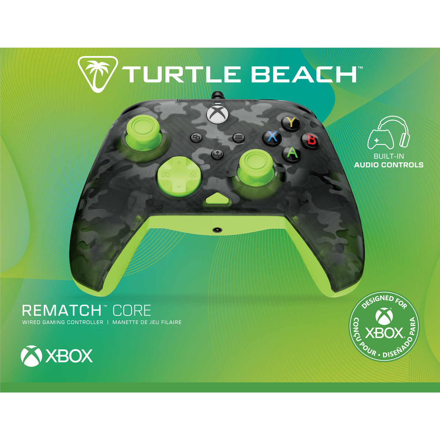Control XB Turtle Beach Rematch Core Wired Controller- Ghost Black Camo/Yellow