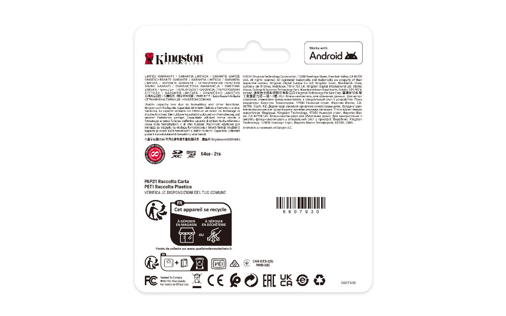 Memoria Micro SDXC Kingston Flash Canvas Select Plus 64GB SD UHS-I Clase 10