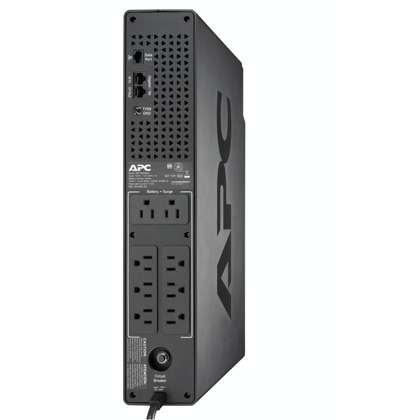 Back UPS Pro APC 1500 VA 120 V AVR LCD 8 NEMA 515R 2U en rack convertible