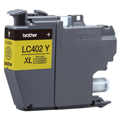 Tinta Brother LC402XL Súper Alto Rendimiento Hasta 1500 Páginas Color Amarillo
