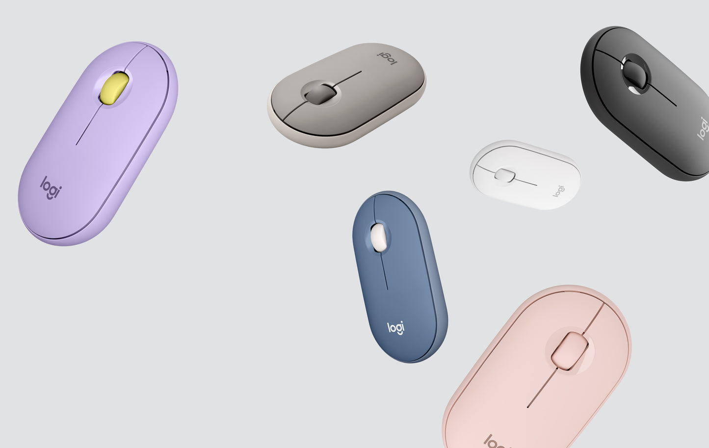 Mouse Logitech Pebble M350 Inalámbrico Silencioso 1000dpi Color Lavender Limonade