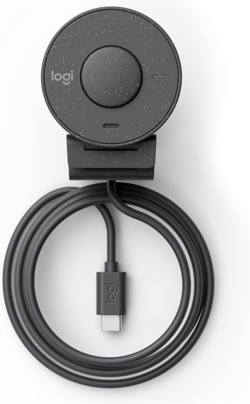 Cámara Web Logitech Brio 300 1080p USB-C con Corrección Iluminación Automática Micrófono Color Grafito
