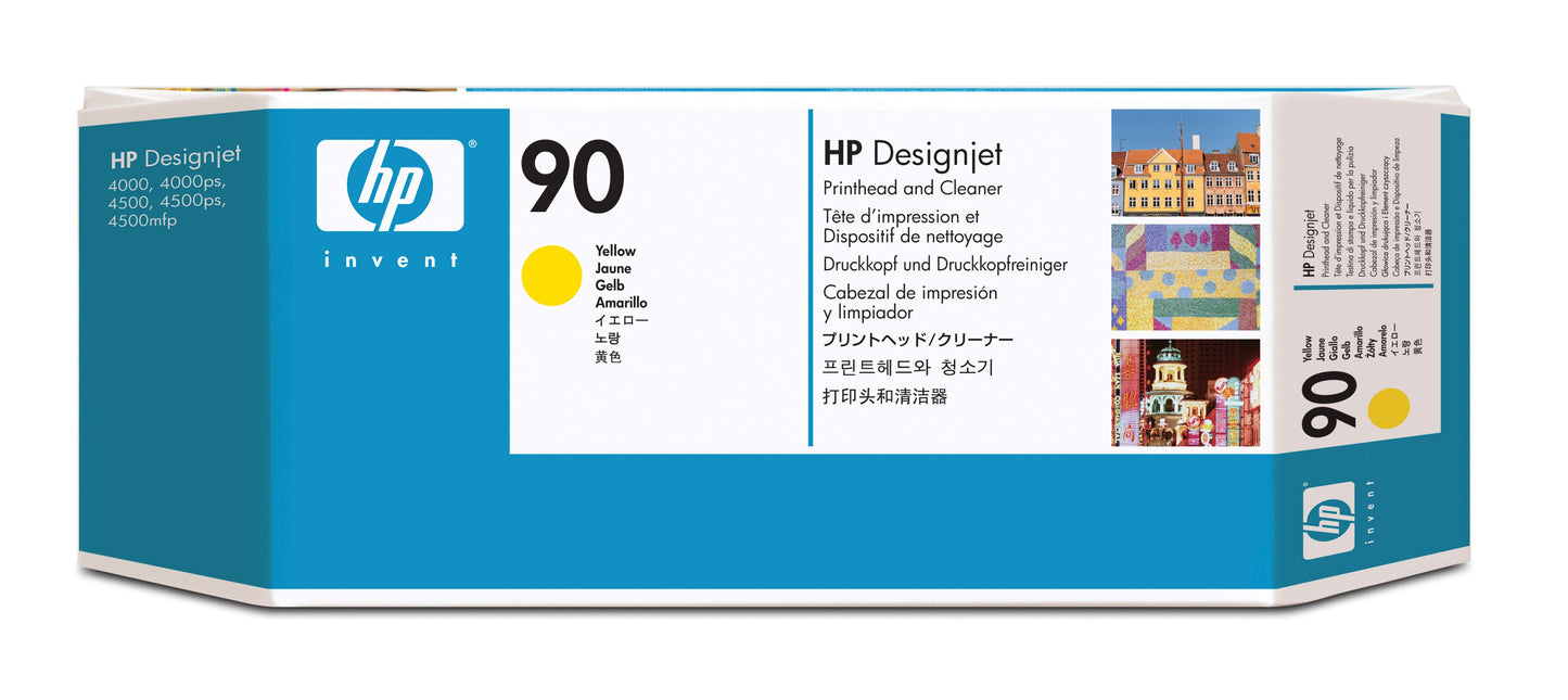 Cabezal hp lf 90 amarillo limpiador designjet 4000