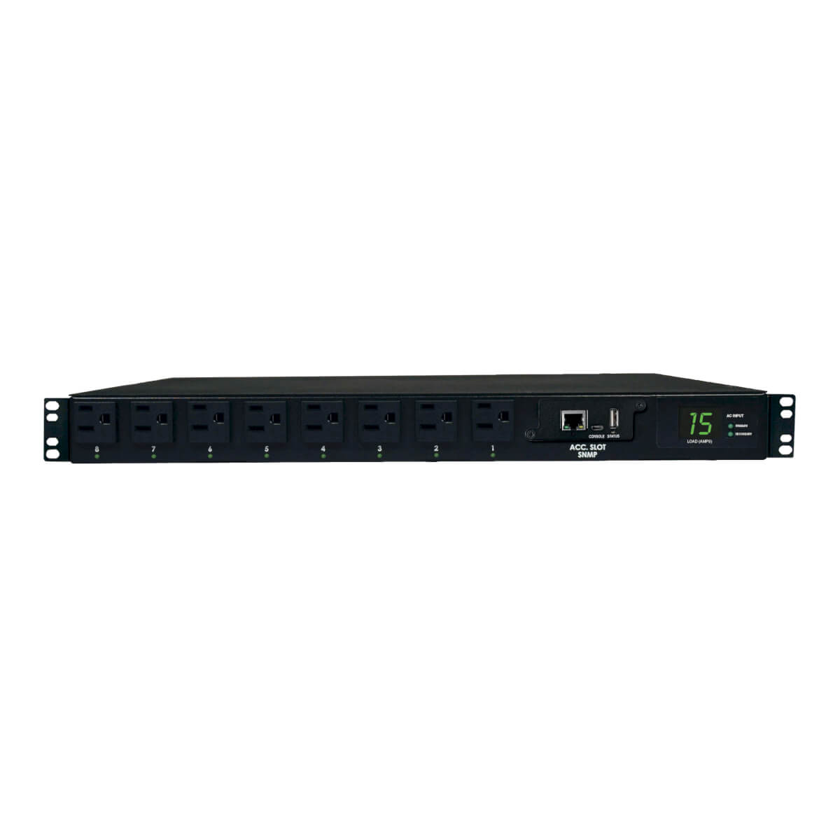 PDU Tripp Lite Monofásico Controlable Switch Transferencia Automática 1.4kW 2 Entradas 5-15P 15A/8 Tomacorrientes 5-15R