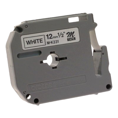 Cinta Brother M231 Negro/Blanco 12mm Pt85 100/110