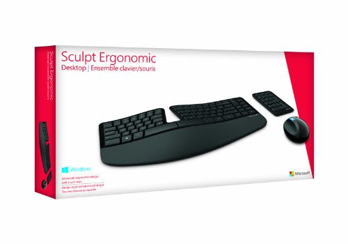 Kit Teclado y Mouse Microsoft Sculpt Ergonómico USB Color Negro