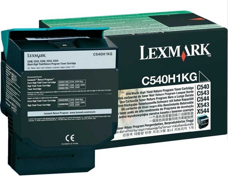 Toner lexmark return c540 c543 c544 negro alto ren