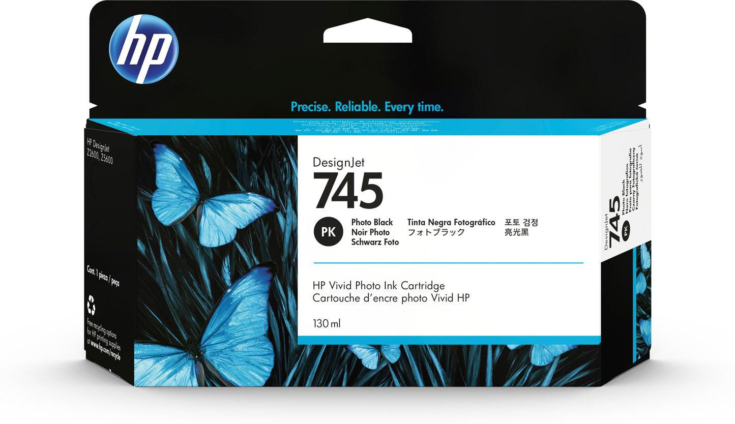 Tinta hp lf 745 negro fotografico 130ml
