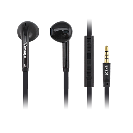 Audífonos Alámbricos Vorago EP-201 Manos Libres 3.5mm Color Negro