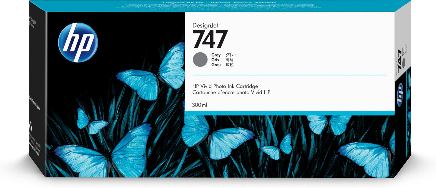 Tinta hp lf 747 gris 300 ml