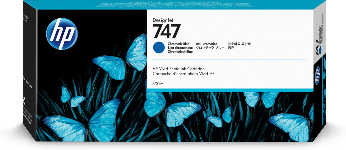 Tinta hp lf 747 azul cromatico 300 ml