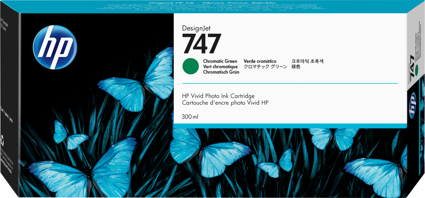 Tinta hp lf 747 verde cromatico 300 ml