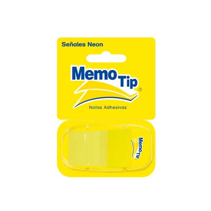 Banderitas janel senales memo tip amarillo c/desp pet 23x45m