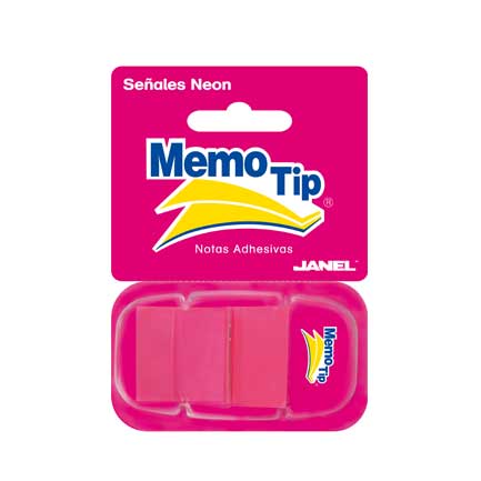 Banderitas janel senales memo tip rosa c/desp pet 23x45mm