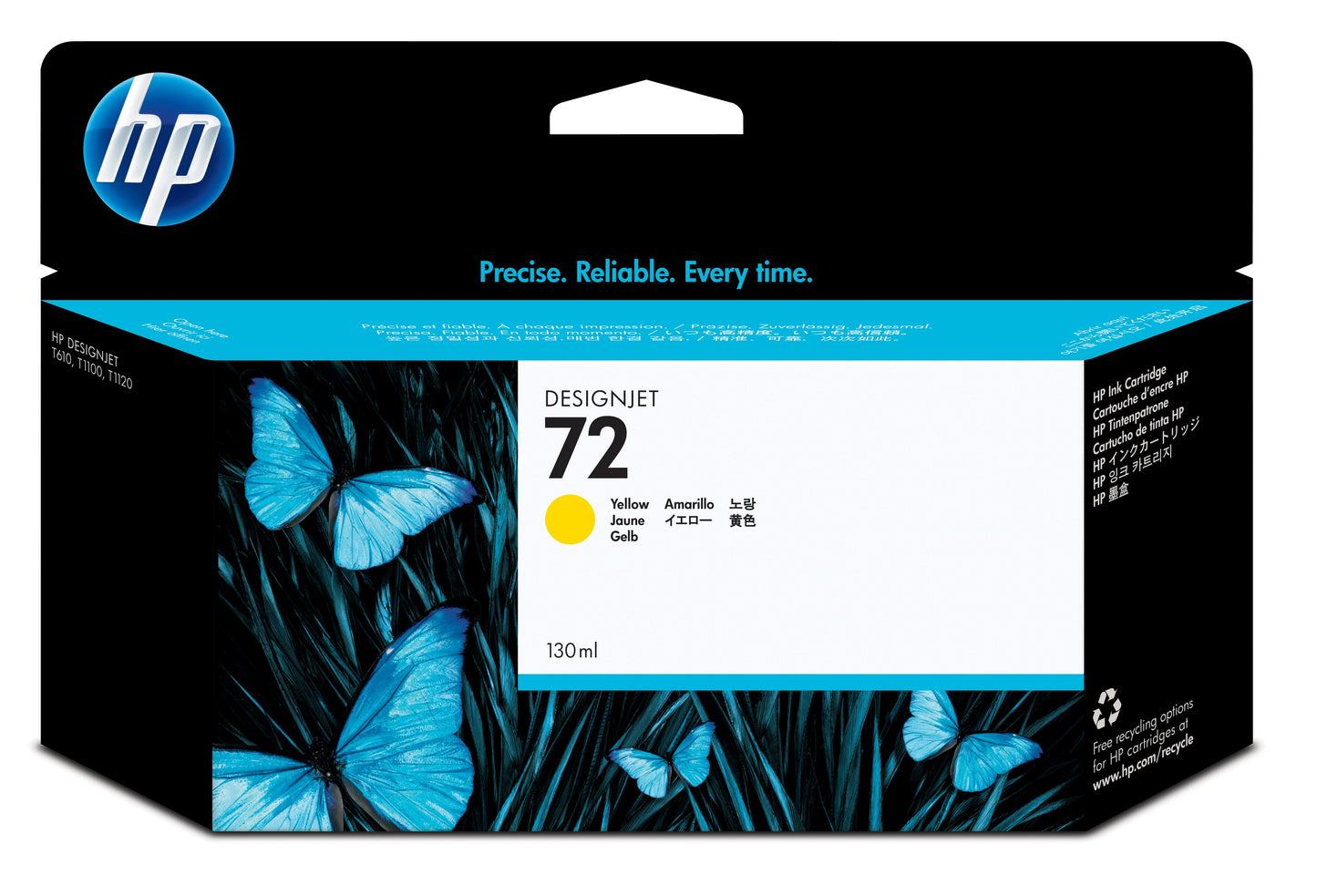 Tinta hp lf 72 amarillo 130ml ink