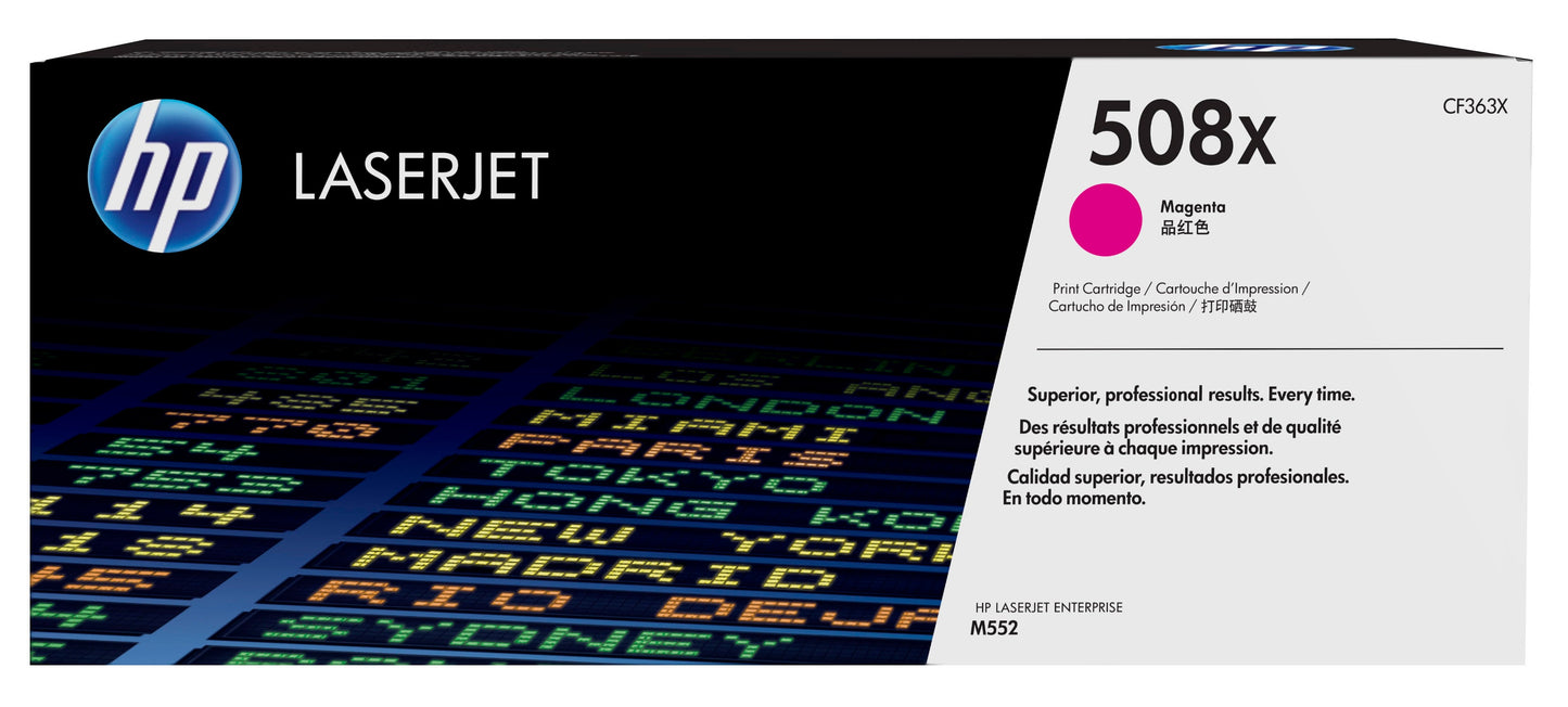 Toner hp 508x magenta alta capacidad