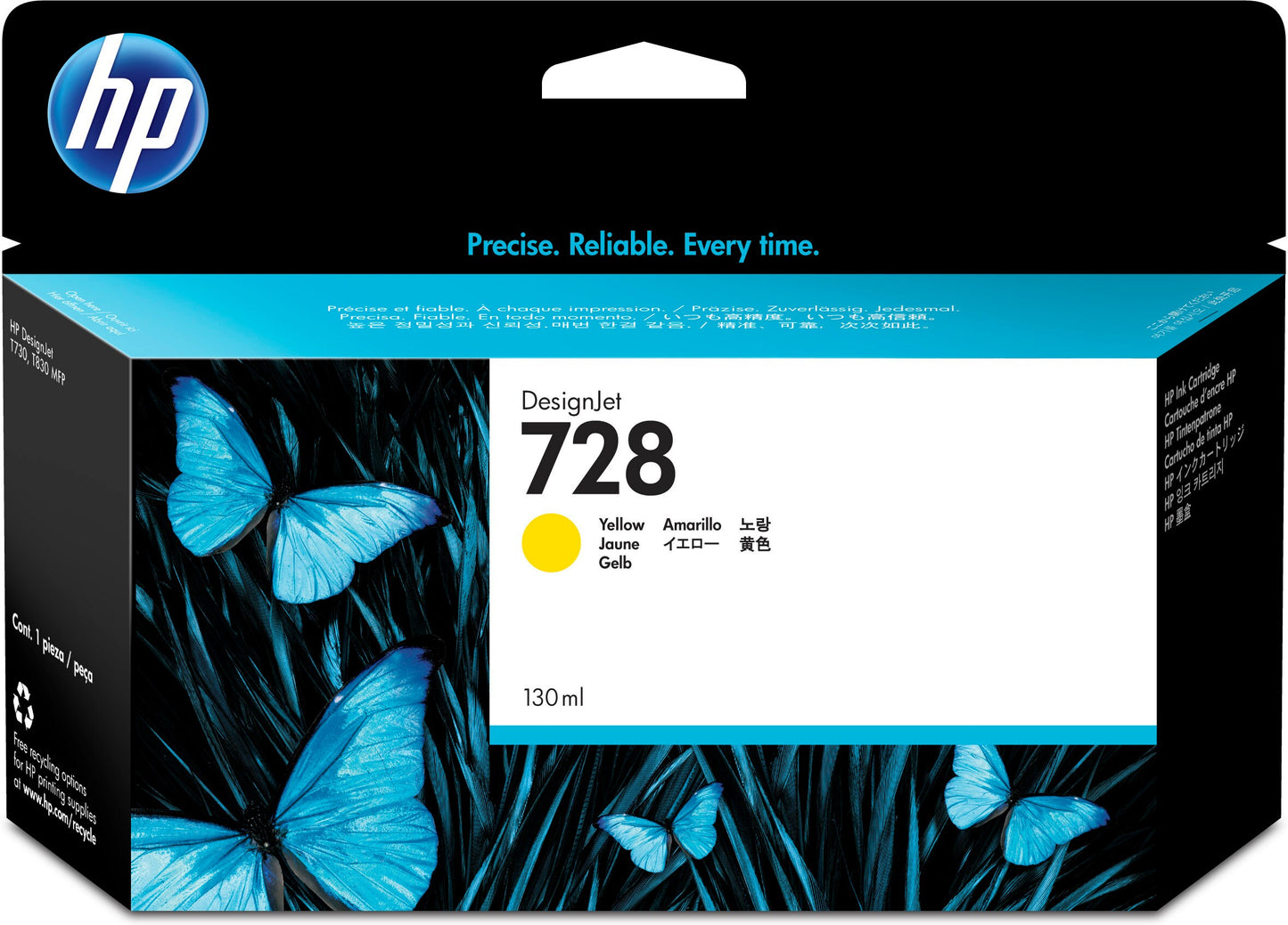 Tinta hp lf 728 designjet amarillo 130ml