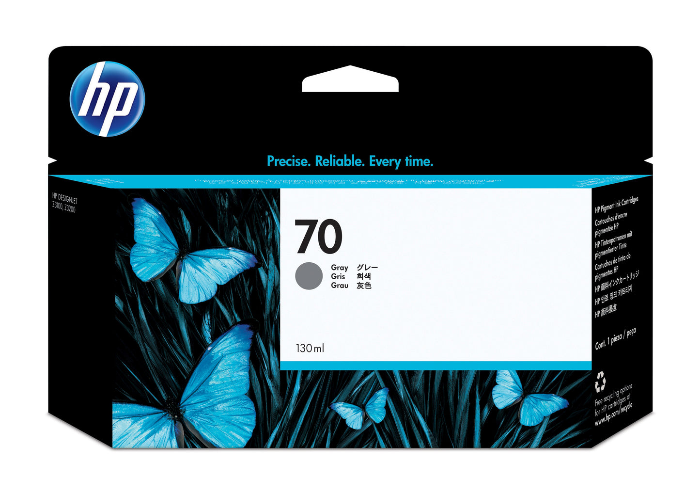 Tinta hp lf 70 gris designjet z3100 130ml