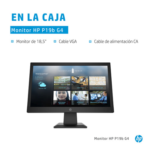Monitor HP P19b G4 18.5" Resolución 1366x768 Panel TN