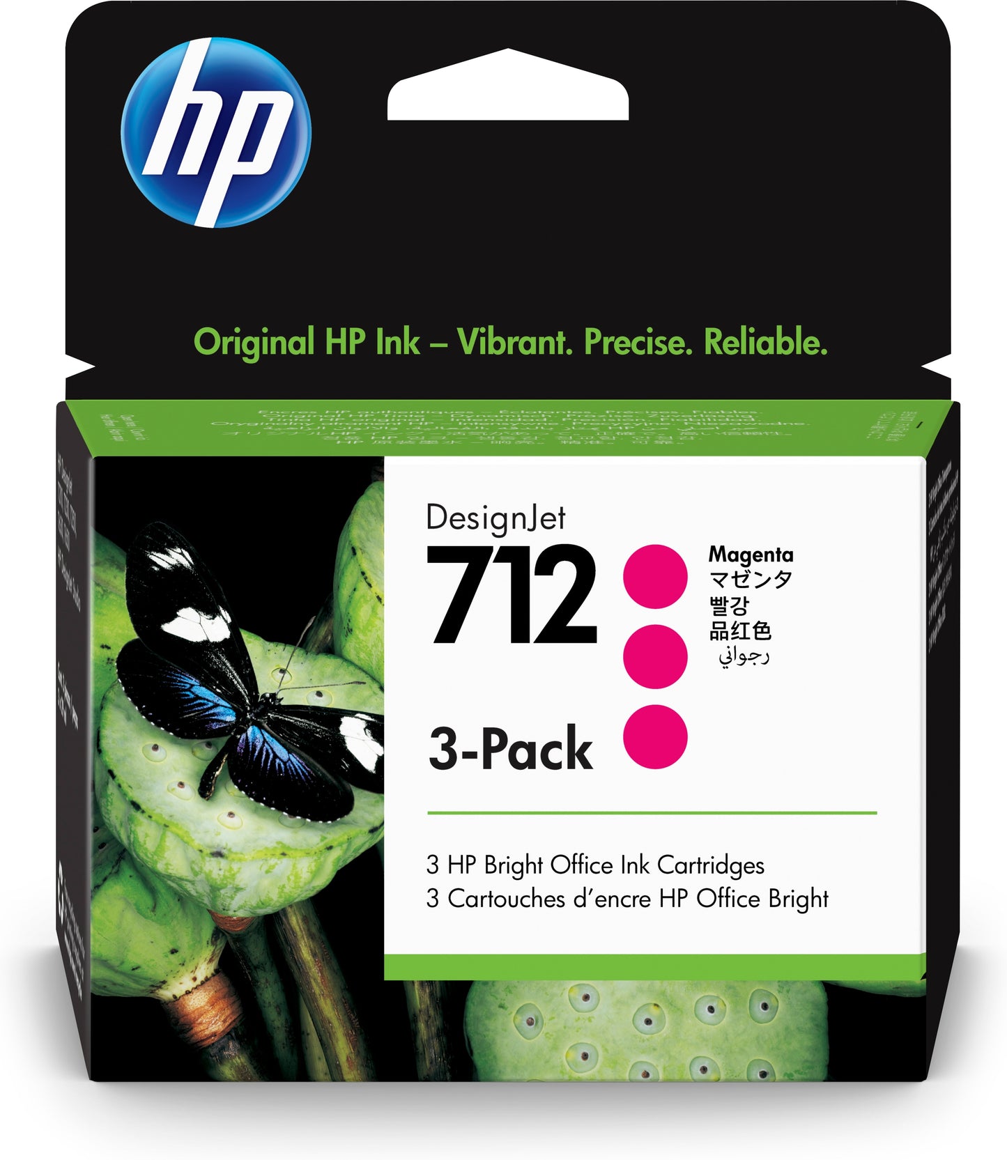 Tinta HP LF DesignJet 712 3 Pack 29ml Color Magenta