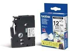 Cinta Laminada Brother TZEFX231 Flexible Texto Negro Fondo Blanco 12mm