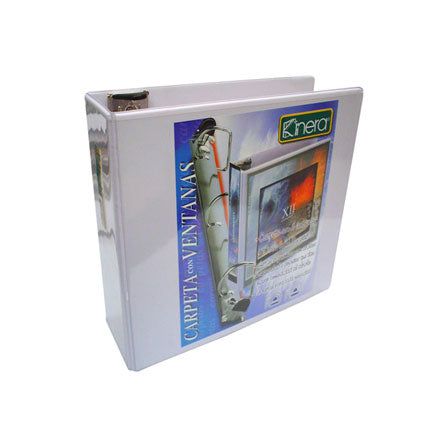 Carpeta Kinera Vinil Aro "D" 4" Bllanca C/8