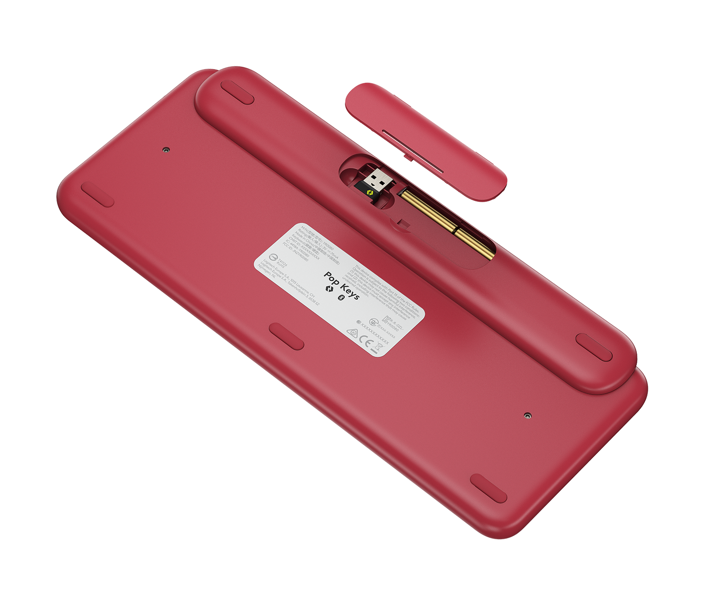 Teclado Logitech Pop Mecánico Teclas Emoji Personalizables Color Rosa Coral