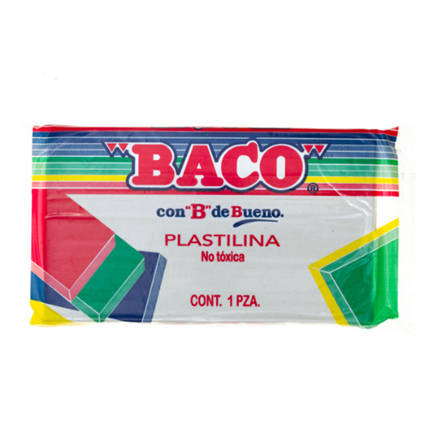 Plastilina baco marqueta 180gr blanca no.60