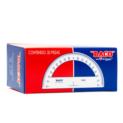 TRANSPORTADOR BACO ESCOLAR CHICO T15200 PQTE/25