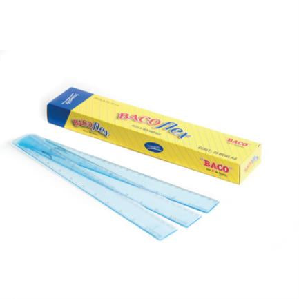 Regla irrompible baco 30 cms colores caja c/25