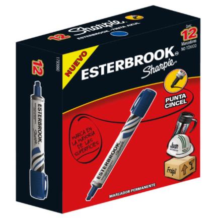 Marcador berol permanente esterbrook azul c/12